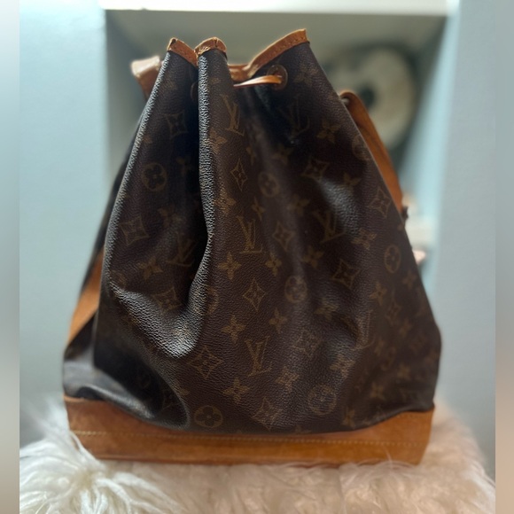 🤎Louis Vuitton🤎 AUTHENTICATED Vintage Monogram GM Noe Drawstring Bag COA - Picture 4 of 15